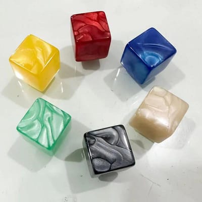 16 mm 10 Pièces/set 6 Faces Motif Perle Dés Vierge Puzzle Amusant Jeu DIY Construction Durable Haute Qualité Design Élégant Utilisation Quotidienne Pratique blue