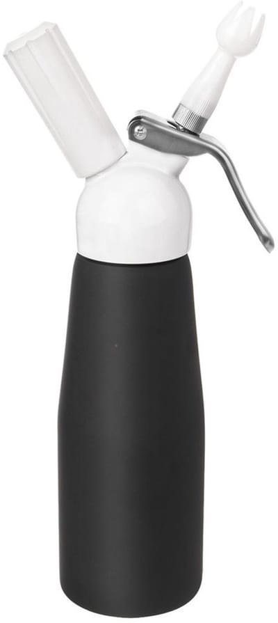 Orion - Slagroom Sifon - Zwart - 680 ml - Aluminium - Decoratie Nozzles