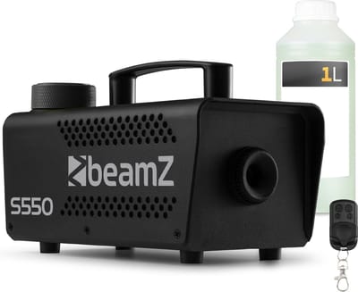 BeamZ S550 rookmachine met 1 liter rookvloeistof - Party rookmachine met afstandsbediening - 550W