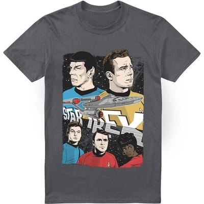 Star Trek T-shirt - Illustrated Crew - L tot 4XL - voor Mannen - actraciet