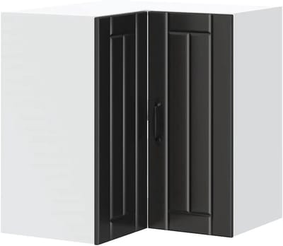 Keukenwandkast Hoekunit - Stijlvolle Opbergkast - Efficiënte Opslag - Ruimtebesparende Oplossing - 57 cm breed - Zwart