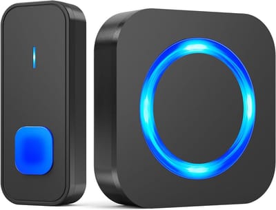 Draadloze Deurbel Set - Waterdichte Deurbel voor Buiten, 400M Bereik, 55 Melodieën, 5 Volumes, LED Display en Batterij, Ideaal voor Thuisgebruik