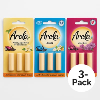 Arola Stofzuiger Luchtverfrisser – 3-Pack – Geurstaafjes – Ocean / Lilac / Fresh – Tegen nare geurtjes – 9 stuks totaal