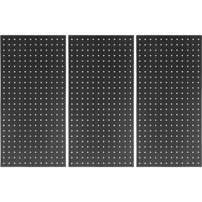 Panneaux Muraux Métalliques Pegboard Panneaux Modulaires Peg Board Organisateur d'Outils 24po x 12po Panneau Perforé Noir Organisateur Mural Rangement d'Outils black