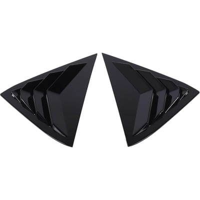 1 Paire Persiennes de Lunette Arrière Protection de la Vie Privée Réduit la Température Persienne de Fenêtre Prise d'Air Écope Cache d'Ombre Store pour black