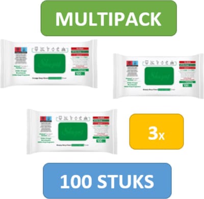 Sleepy Hygiëne Doekjes 3x100 | Vegan & Hypoallergeen | Natuurlijke XL Reinigingsdoekjes