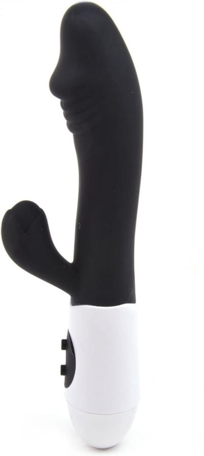 G-Spot Rabbit Penis Vibrator Zwart - Stimulerend voor vrouwen - Eikelvormige top - Stimulerend voor clitoris - Waterproof - Spannend voor koppels - Sex speeltjes - Sex toys - Erotiek - Sexspelletjes voor mannen en vrouwen – Seksspeeltjes - Stimulator