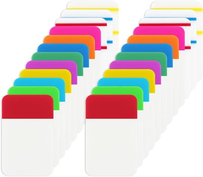 Set van 480 Transparante Hechtnotes - Kleurrijke Indexlabels, Waterdicht en Herpositioneerbaar, Ideaal voor Organisatie en Notities