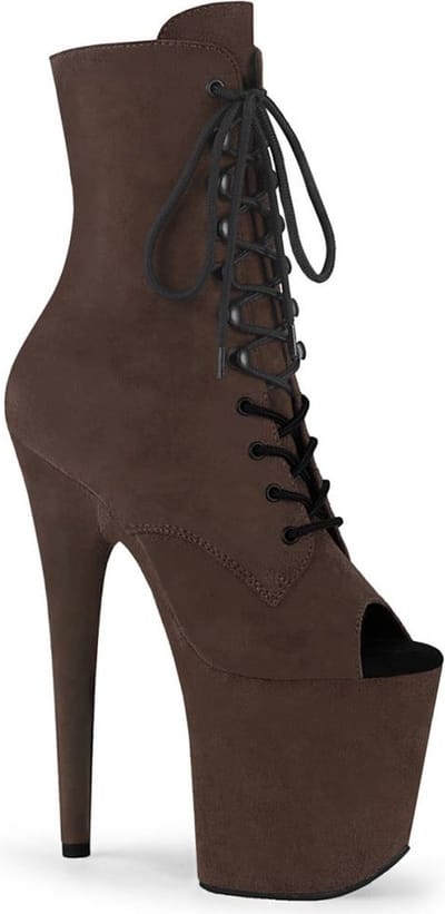Pleaser - FLAMINGO-1021FS Plateau Laarzen, Paaldans schoenen - US 7 - 37 Shoes - Bruin