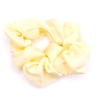 Scrunchie satijn beige geel