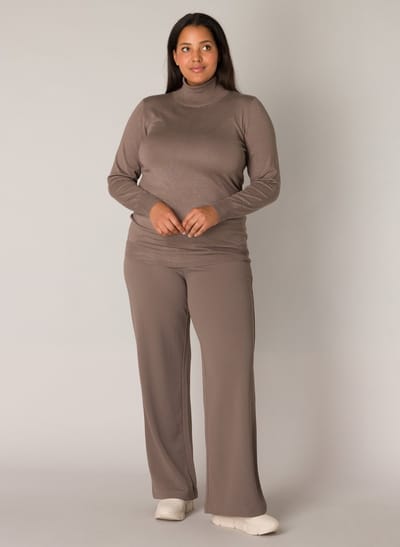 BASE LEVEL CURVY Arah Broek - Dark Taupe - maat WX-0(44) / L30
