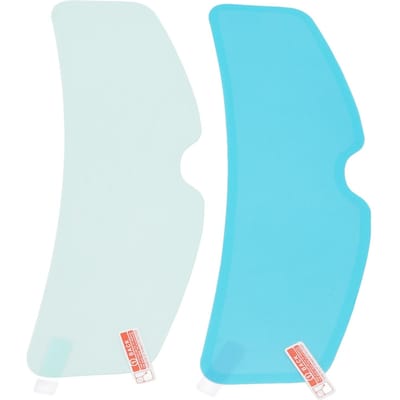 24.5cm9.6in Motorhelm Regenbestendig Anti-Condens Vizier Film Set Binnenkant Buitenkant Hoog white