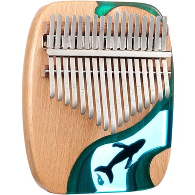 17 touches en bois de hêtre Kalimba pouce doigt Piano Mini Kalimba Instrument de musique Portable multicolore