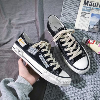 Canvas Schoenen Heren Lage Sneaker Koreaanse Versie van De Trend Joker Casual Schoenen Herfst Nieuw Ademende Studentenschoenen Tide Schoenen. 44