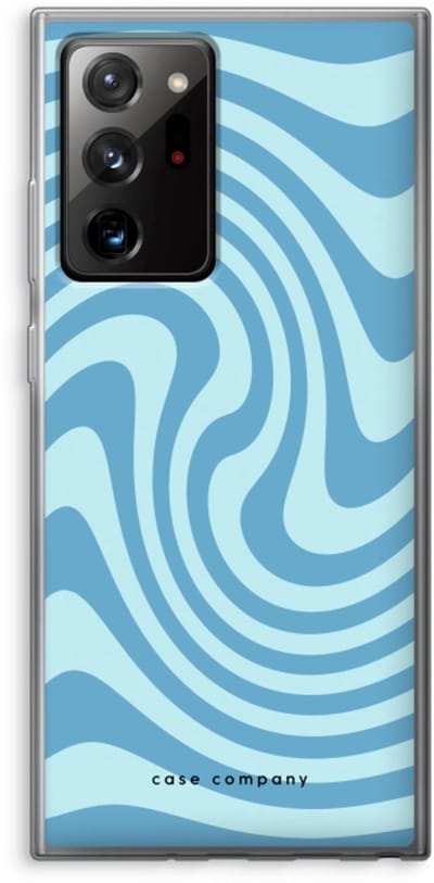 Case Company® - Hoesje geschikt voor Samsung Galaxy Note 20 Ultra hoesje - Swirl Blauw - Soft Cover Telefoonhoesje - Bescherming aan alle Kanten en Schermrand