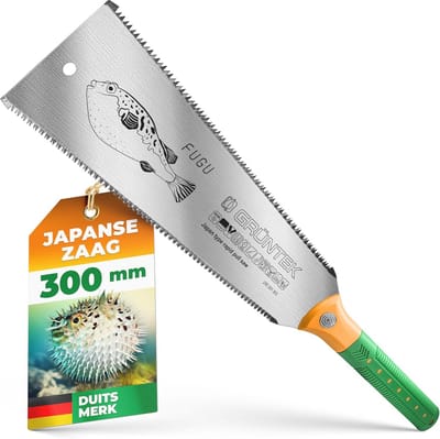 Dubbelzijdige Japansaw Ryoba Trekzaag 300mm voor Houtbewerking en Tuinprojecten