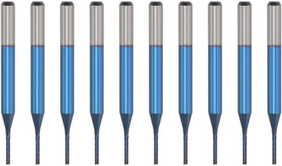 Dailygoody - Frees - Wolfraamcarbide - Precisie snijden - Blauw - Router Bit - Geschikt voor graveren - 10 stuks