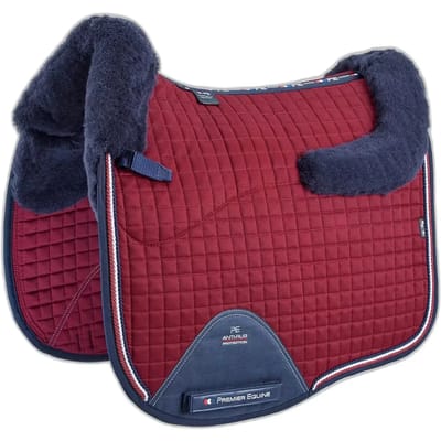 Premier Equine Cc Merino Wool European Dressage Square Zadeldekje Rood Full