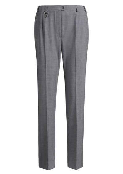 Trevira scheerwollen broek CARLA - grijs / gemêl. - Gr. 42 van Goldner Fashion