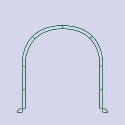 Tuinboog Metaal - Rozenboog Klimplantenrek - Tuin Decoratie - Verfraait Bruiloften Feesten - 19mm Diameter - Groen