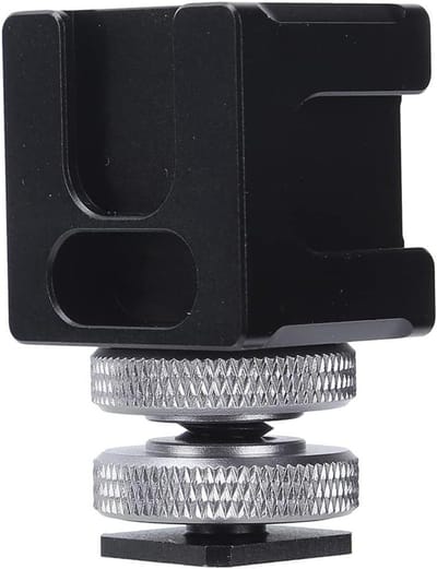 Camera Cold Shoe Mount - Triple Bracket Adapter - Videografie Uitbreiding - Sterke Legering Constructie