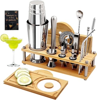 Cocktailshaker set met standaard voor perfecte cocktails, baraccessoires en mixen