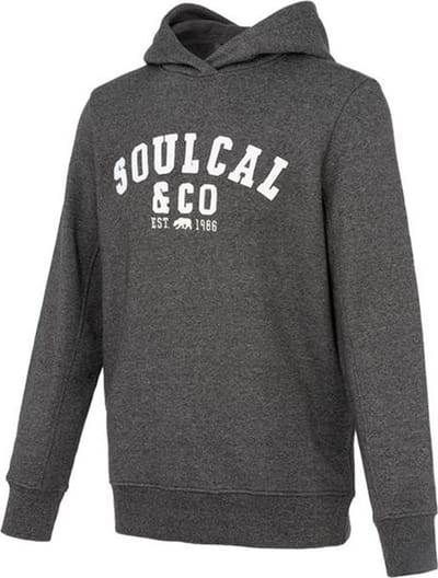 SoulCal - Sweater met Capuchon - Hoodie - groot logo - Donker grijs - XXL