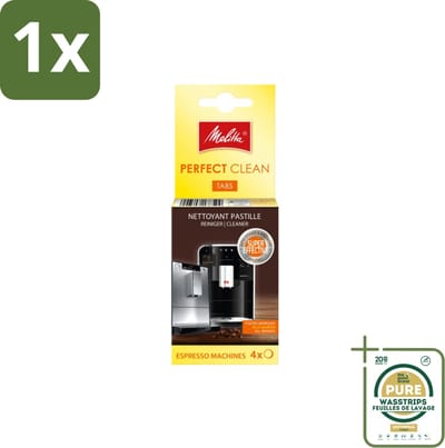 1 x Melitta - Perfect Clean – Reinigingstabletten – Voor volautomatische espressomachines – 4 tabletten- Koffiezetapparaat