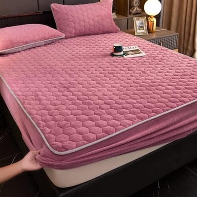 Hoeslaken Melkfluweel - Dons Dekbed - Warm Slapen - Quilting Katoen Proces - 160x200cm - Dousha Stad