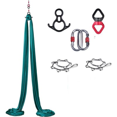 1.5x8M Aerial Yoga Swing Hangmat Set Nylon Thuis Buiten Fitness Yoga Uitrusting Hangmat Acrobatische Dans voor Gymnast Body Building