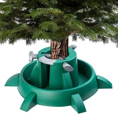 KADAX Kerstboomstandaard met watertank, moderne robuuste kunststof boomstandaard, verschillende maten, stabiel, groen (boomhoogte tot 3 m)
