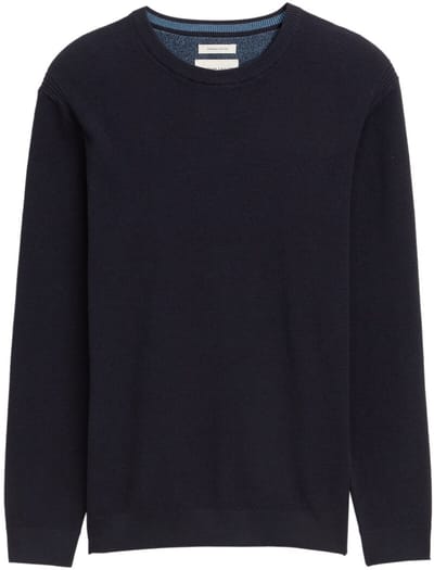 Tom Tailor - Gebreide trui van katoen - Maat XXL - Knitted Navy Melange
