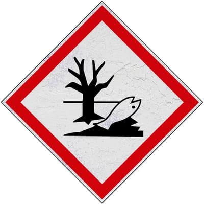 GHS09 milieugevaarlijke stoffen bord | Forex Re materiaal | 20 x 20 cm