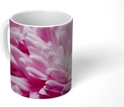 Mok - Koffiemok - Bloemen - Roze - Natuur - Mokken - 350 ML - Beker - Koffiemokken - Theemok