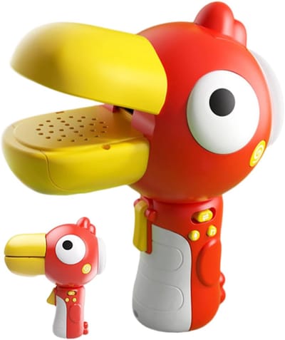 Stemvervormer Megafoon - Speelgoed Apparaat - Kindermuziek Maken - Multifunctioneel Speelgoed - 16 x 12 x 19 cm - Rood Geel