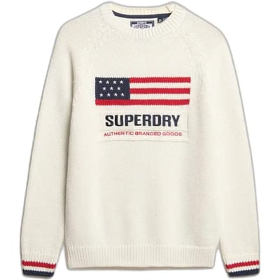 Superdry - Americana gebreide trui met ronde hals - Dames - Sweaters