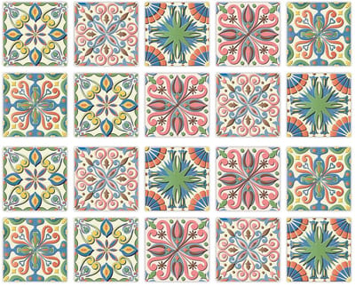 Dailygoods- Wandtegel Sticker Set van 20 - Zelfklevende Tegelstickers 15x15 cm - Peel & Stick Wandtegels - Decoratie voor Keuken/Badkamer - Eenvoudig aan te brengen