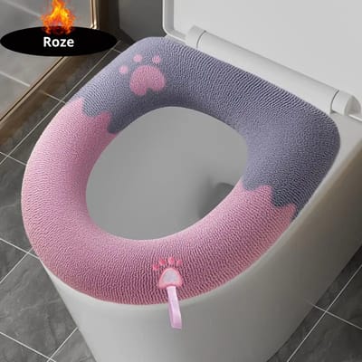 Nivard Wasbare Toiletbril Cover - Wc Bril Hoes - Toiletbril - Wc Deksel - Toiletafdekking - Verwarmde Wc Bril - Roze