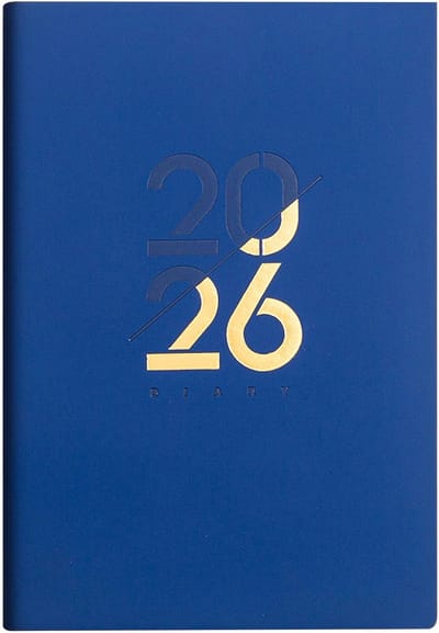 Agenda 2026 - Notitieboek - Agenda 2026 a5 - Notitieboek a5 - Notitieblok - Week- en maandplanner 2026- Met leren omslag - Gelamineerde tabbladen - Voor professioneel en persoonlijk tijdmanagement - Donkerblauw