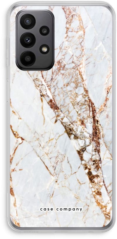 Case Company® - Hoesje geschikt voor Samsung Galaxy A23 hoesje - Goud marmer - Soft Cover Telefoonhoesje - Bescherming aan alle Kanten en Schermrand
