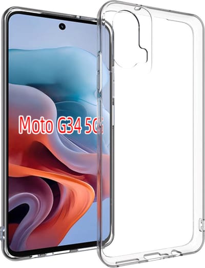 MobyDefend Hoesje - Geschikt voor Motorola Moto G34 - Transparante TPU Backcover - Volledig Doorzichtig