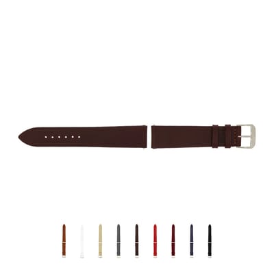 SELVA horlogeband, 14-24 mm, leer, verwisselbaar, vervangende band voor smartwatch, gemaakt in Duitsland