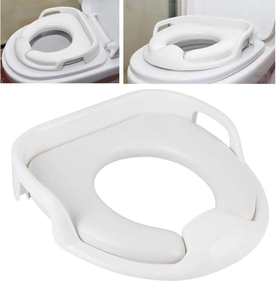 Universele Toiletbril met Handvaten voor Kinderen | Kinder Toiletzitje Toiletstoel | WC-bril Verkleiner voor Peuters en Kleuters - Wit