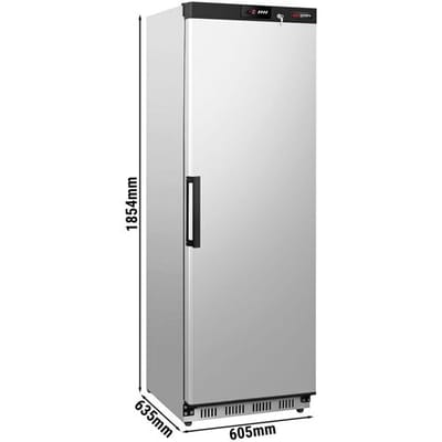 GGM Gastro Lagertiefkühlschrank Edelstahl PREMIUM - 400 Liter - mit 1 Tür - Innenseite der Tür aus Kunststoff