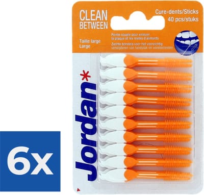 Jordan Tandenstokers - Clean Between Sticks Large - Voordeelverpakking 6 stuks