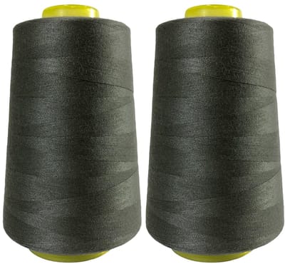 2 Naaigarenspoelen (4500 meter/rol), Polyestergaren met hoge weerstand, Draadspoelen voor naaiwerk, (2 stuks, groen 3075-5000Y)