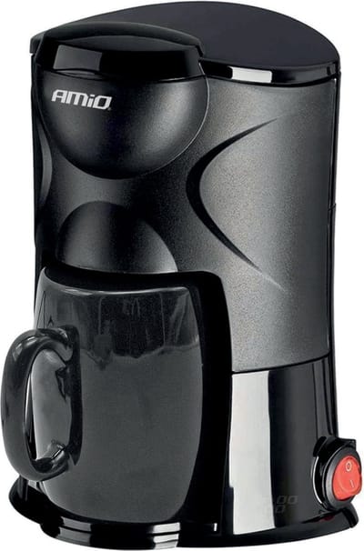 AMiO Koffiezetapparaat Auto Koffiezetter met Mok (12v/170w) Zwart met Autostekker Sigarettenaanstekerplug