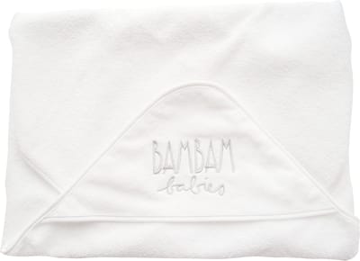 BAMBAM Handdoek met capuchon - Wit - Baby cadeau