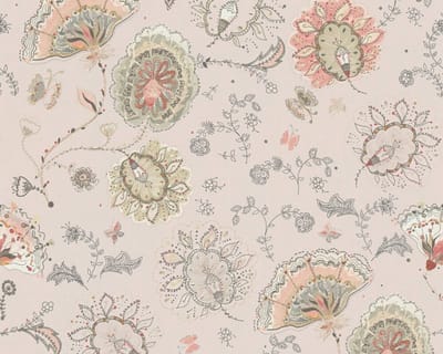 SPEELSE BLOEMEN BEHANG | Vrolijk - beige meerkleurig - A.S. Création House of Turnowsky