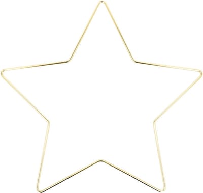 Gouden ster 28x26,5 cm in metaal - Artemio
